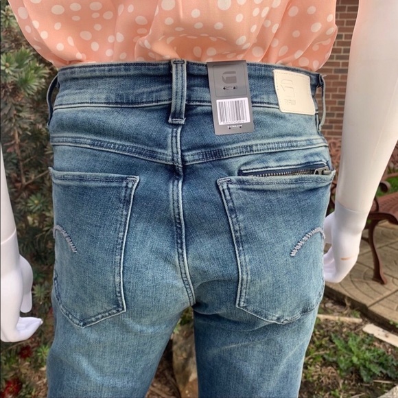 NWT G-STAR High Rise Fold Cuff Straight Leg Jeans - Picture 11 of 15